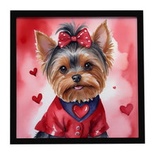 Load image into Gallery viewer, Yorkshire Terrier My Valentine Framed Metal Print
