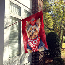 Load image into Gallery viewer, Yorkshire Terrier My Valentine House Flag