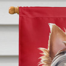 Load image into Gallery viewer, Yorkshire Terrier My Valentine House Flag