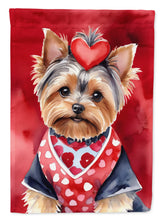 Load image into Gallery viewer, Yorkshire Terrier My Valentine House Flag