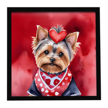 Load image into Gallery viewer, Yorkshire Terrier My Valentine Framed Metal Print