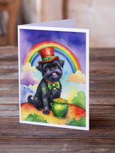 Load image into Gallery viewer, Affenpinscher St Patrick's Day Greeting Cards - Blank Note Cards – 8-Pack of Artist-Designed Cards with Envelopes