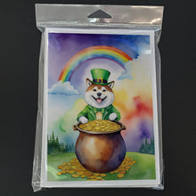 Load image into Gallery viewer, Akita St Patrick's Day Greeting Cards - Blank Note Cards – 8-Pack of Artist-Designed Cards with Envelopes