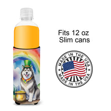 Load image into Gallery viewer, Alaskan Malamute St Patrick's Day Slim Can Huggers – Fun, Functional Drink Coolers for Every Occasion