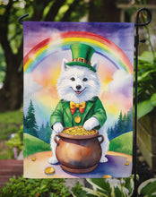 Load image into Gallery viewer, American Eskimo St. Patrick’s Day Garden Flag – Dog with Pot of Gold &amp; Rainbow Yard Decor