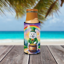 Load image into Gallery viewer, American Eskimo St Patrick's Day Slim Can Huggers – Fun, Functional Drink Coolers for Every Occasion