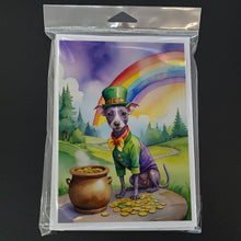 Load image into Gallery viewer, American Hairless Terrier St Patrick's Day Greeting Cards - Blank Note Cards – 8-Pack of Artist-Designed Cards with Envelopes