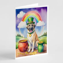 Load image into Gallery viewer, Anatolian Shepherd St Patrick's Day Greeting Cards - Blank Note Cards – 8-Pack of Artist-Designed Cards with Envelopes
