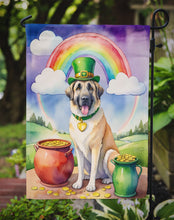 Load image into Gallery viewer, Anatolian Shepherd St. Patrick’s Day Garden Flag – Dog with Pot of Gold &amp; Rainbow Yard Decor