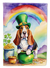 Load image into Gallery viewer, Basset Hound St Patrick's Day House Flag