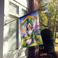 Load image into Gallery viewer, Bearded Collie St Patrick's Day House Flag