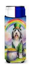 Load image into Gallery viewer, Bearded Collie St Patrick's Day Slim Can Huggers – Fun, Functional Drink Coolers for Every Occasion