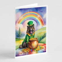 Load image into Gallery viewer, Belgian Tervuren St Patrick's Day Greeting Cards - Blank Note Cards – 8-Pack of Artist-Designed Cards with Envelopes