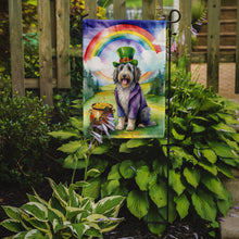 Load image into Gallery viewer, Bergamasco Sheepdog St. Patrick’s Day Garden Flag – Dog with Pot of Gold &amp; Rainbow Yard Decor