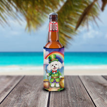 Load image into Gallery viewer, Bichon Frise St Patrick's Day Slim Can Huggers – Fun, Functional Drink Coolers for Every Occasion