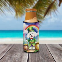 Load image into Gallery viewer, Bichon Frise St Patrick's Day Slim Can Huggers – Fun, Functional Drink Coolers for Every Occasion