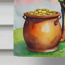 Load image into Gallery viewer, Black and Tan Coonhound St Patrick's Day House Flag
