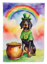 Load image into Gallery viewer, Black and Tan Coonhound St Patrick's Day House Flag