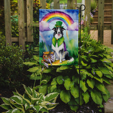 Load image into Gallery viewer, Borzoi St. Patrick’s Day Garden Flag – Dog with Pot of Gold &amp; Rainbow Yard Decor