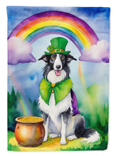 Load image into Gallery viewer, Borzoi St. Patrick’s Day Garden Flag – Dog with Pot of Gold &amp; Rainbow Yard Decor