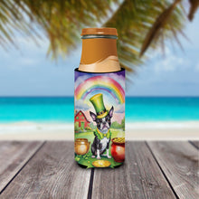Load image into Gallery viewer, Boston Terrier St Patrick's Day Slim Can Huggers – Fun, Functional Drink Coolers for Every Occasion