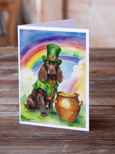 Load image into Gallery viewer, Boykin Spaniel St Patrick's Day Greeting Cards - Blank Note Cards – 8-Pack of Artist-Designed Cards with Envelopes