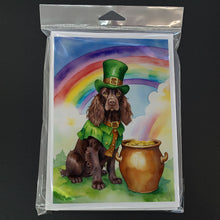 Load image into Gallery viewer, Boykin Spaniel St Patrick's Day Greeting Cards - Blank Note Cards – 8-Pack of Artist-Designed Cards with Envelopes