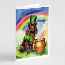 Load image into Gallery viewer, Boykin Spaniel St Patrick's Day Greeting Cards - Blank Note Cards – 8-Pack of Artist-Designed Cards with Envelopes