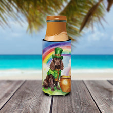 Load image into Gallery viewer, Boykin Spaniel St Patrick's Day Slim Can Huggers – Fun, Functional Drink Coolers for Every Occasion