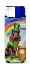 Load image into Gallery viewer, Boykin Spaniel St Patrick's Day Slim Can Huggers – Fun, Functional Drink Coolers for Every Occasion