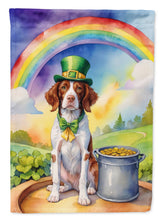 Load image into Gallery viewer, Brittany Spaniel St Patrick's Day House Flag