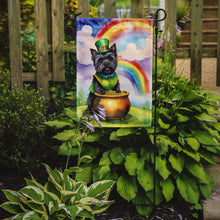 Load image into Gallery viewer, Cairn Terrier St. Patrick’s Day Garden Flag – Dog with Pot of Gold &amp; Rainbow Yard Decor