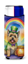 Load image into Gallery viewer, Cairn Terrier St Patrick's Day Slim Can Huggers – Fun, Functional Drink Coolers for Every Occasion