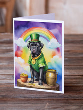Load image into Gallery viewer, Cane Corso St Patrick's Day Greeting Cards - Blank Note Cards – 8-Pack of Artist-Designed Cards with Envelopes