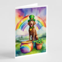 Load image into Gallery viewer, Chesapeake Bay Retriever St Patrick's Day Greeting Cards - Blank Note Cards – 8-Pack of Artist-Designed Cards with Envelopes