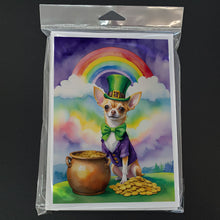 Load image into Gallery viewer, Chihuahua St Patrick's Day Greeting Cards - Blank Note Cards – 8-Pack of Artist-Designed Cards with Envelopes
