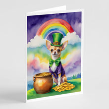 Load image into Gallery viewer, Chihuahua St Patrick's Day Greeting Cards - Blank Note Cards – 8-Pack of Artist-Designed Cards with Envelopes