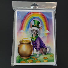 Load image into Gallery viewer, Chinese Crested St Patrick's Day Greeting Cards - Blank Note Cards – 8-Pack of Artist-Designed Cards with Envelopes