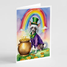 Load image into Gallery viewer, Chinese Crested St Patrick's Day Greeting Cards - Blank Note Cards – 8-Pack of Artist-Designed Cards with Envelopes