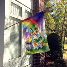 Load image into Gallery viewer, Corgi St Patrick's Day House Flag