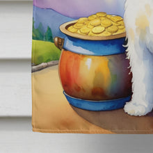 Load image into Gallery viewer, Coton de Tulear St Patrick's Day House Flag