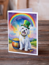 Load image into Gallery viewer, Coton de Tulear St Patrick's Day Greeting Cards - Blank Note Cards – 8-Pack of Artist-Designed Cards with Envelopes