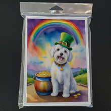 Load image into Gallery viewer, Coton de Tulear St Patrick's Day Greeting Cards - Blank Note Cards – 8-Pack of Artist-Designed Cards with Envelopes