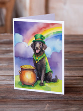 Load image into Gallery viewer, Curly-Coated Retriever St Patrick's Day Greeting Cards - Blank Note Cards – 8-Pack of Artist-Designed Cards with Envelopes