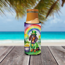 Load image into Gallery viewer, Dachshund St Patrick's Day Slim Can Huggers – Fun, Functional Drink Coolers for Every Occasion