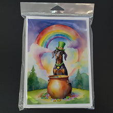 Load image into Gallery viewer, Doberman Pinscher St Patrick's Day Greeting Cards - Blank Note Cards – 8-Pack of Artist-Designed Cards with Envelopes