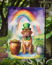 Load image into Gallery viewer, Dogue de Bordeaux St. Patrick’s Day Garden Flag – Dog with Pot of Gold &amp; Rainbow Yard Decor