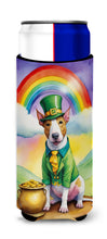 Load image into Gallery viewer, English Bull Terrier St Patrick's Day Slim Can Huggers – Fun, Functional Drink Coolers for Every Occasion