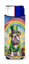 Load image into Gallery viewer, English Bulldog St Patrick's Day Slim Can Huggers – Fun, Functional Drink Coolers for Every Occasion