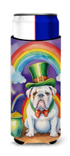 Load image into Gallery viewer, English Bulldog St Patrick's Day Slim Can Huggers – Fun, Functional Drink Coolers for Every Occasion